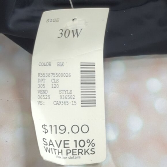 Catherines Plus Size 30W Black White Gold Adjustable Swim Dress New - Picture 4 of 9